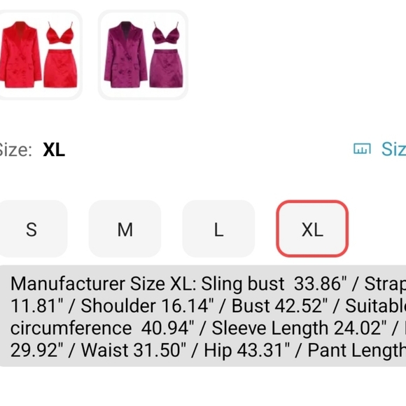 Beautiful 3 piece set in the color red - Picture 3 of 3